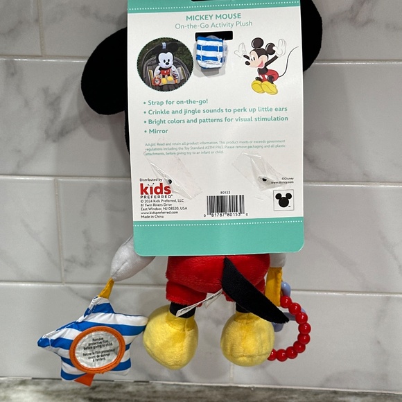 Disney Baby Classic MICKEY MOUSE On the Go Activity Toy TEETHER Plush - Picture 8 of 9